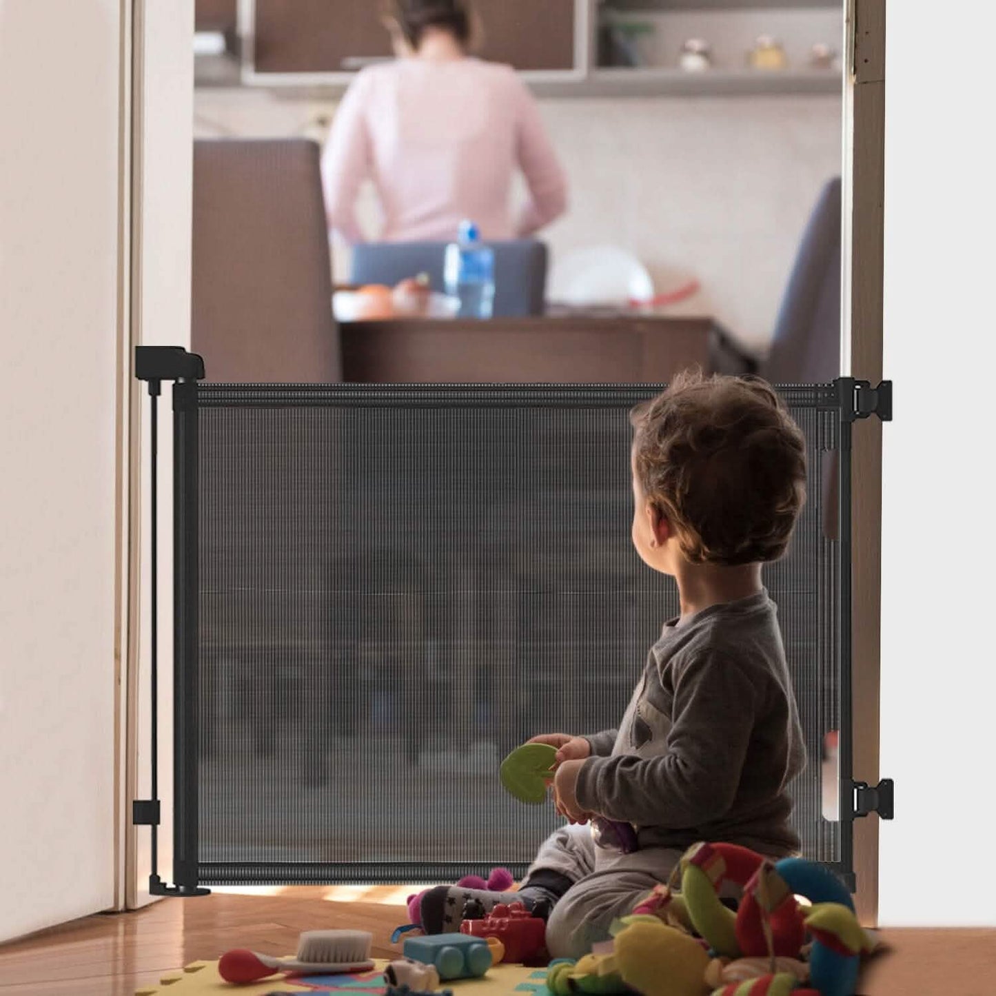 Extra Wide Child Safety Gate Retractable Door DailySale