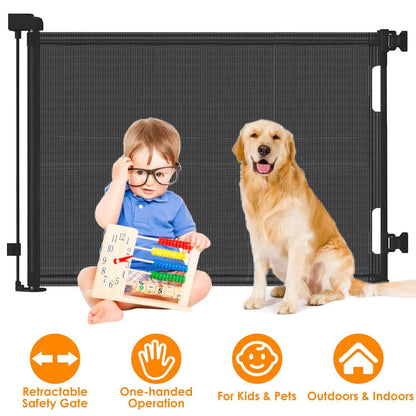 Extra Wide Child Safety Gate Retractable Door DailySale