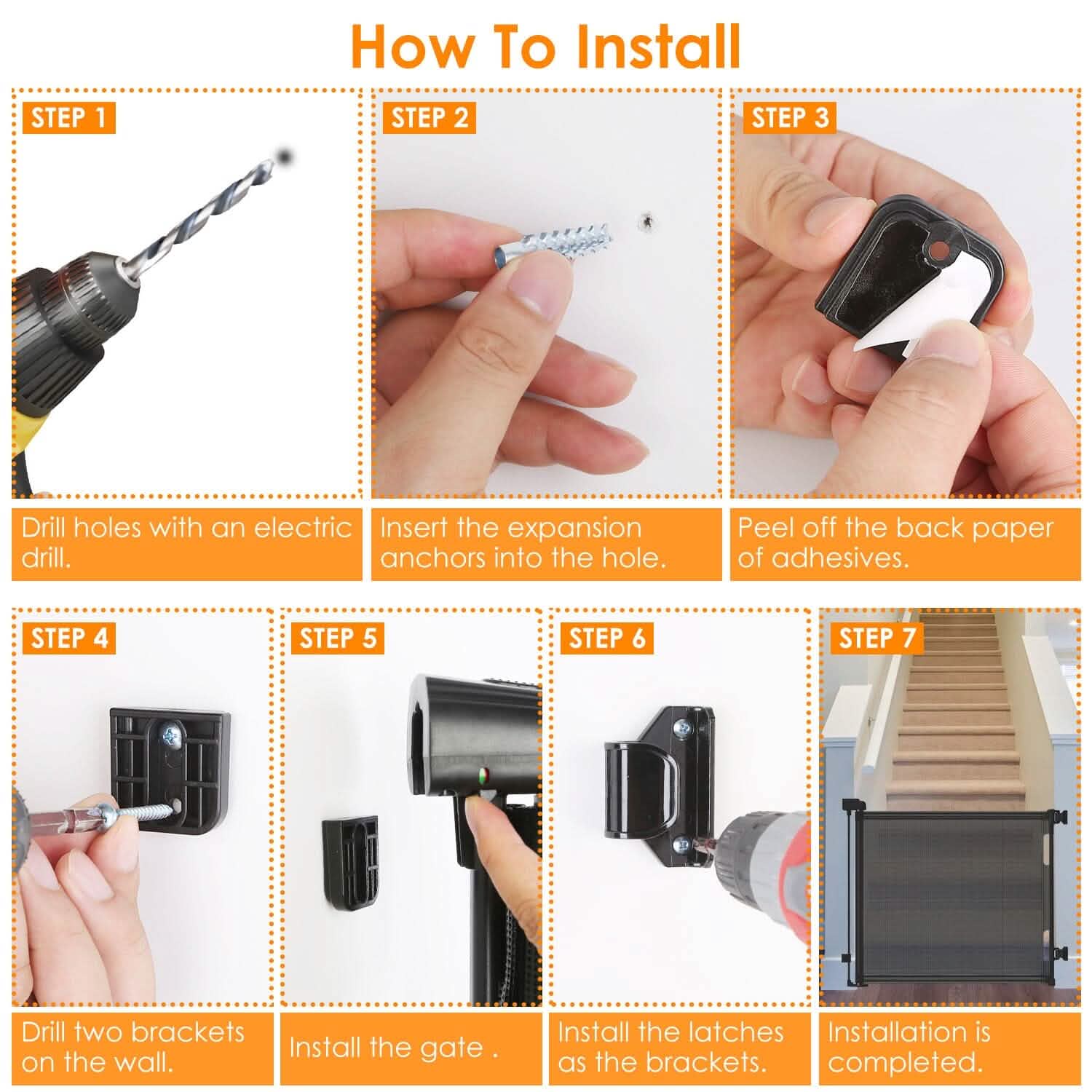 Extra Wide Child Safety Gate Retractable Door DailySale