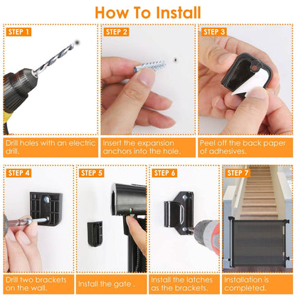 Extra Wide Child Safety Gate Retractable Door DailySale
