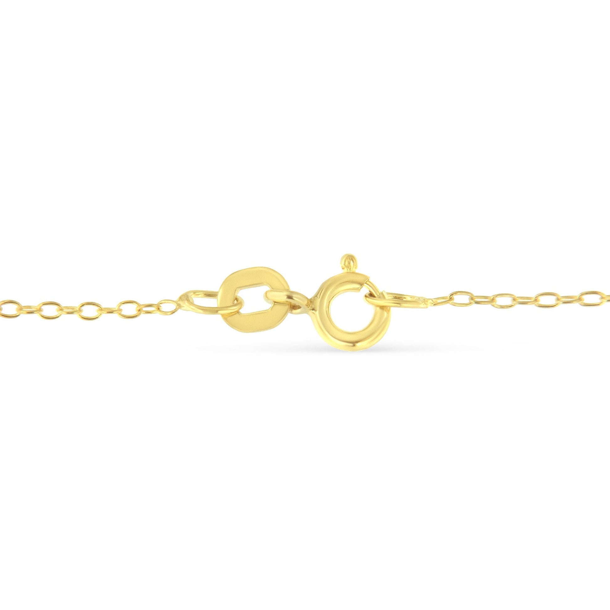 Yellow Color Plated Sterling Silver Diamond Station Necklace (1/2 cttw, K-L Color, I2-I3 Clarity) Bids.com