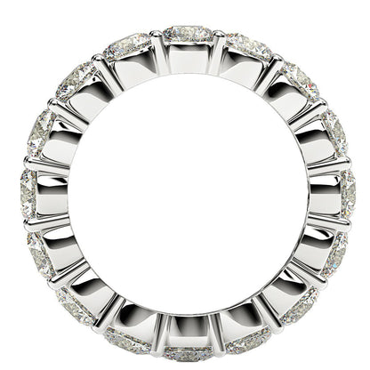 Round Cut Lab Grown Diamond Eternity Ring in 14k White Gold (4 cttw FG/VS2) Bids.com