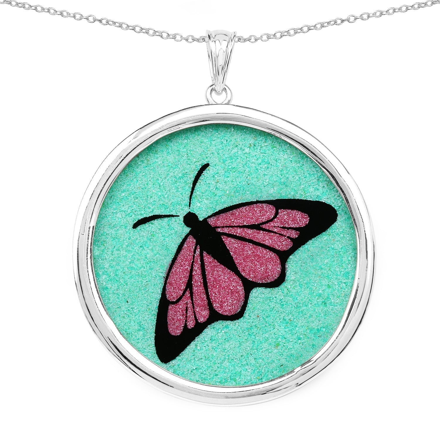 29.50 Carat Genuine Emerald .925 Sterling Silver Pendant Bids.com