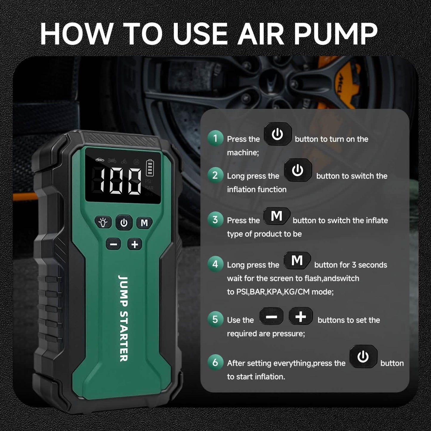 7-in-1 Emergency Car Power Supply Starter & Air Pump DailySale