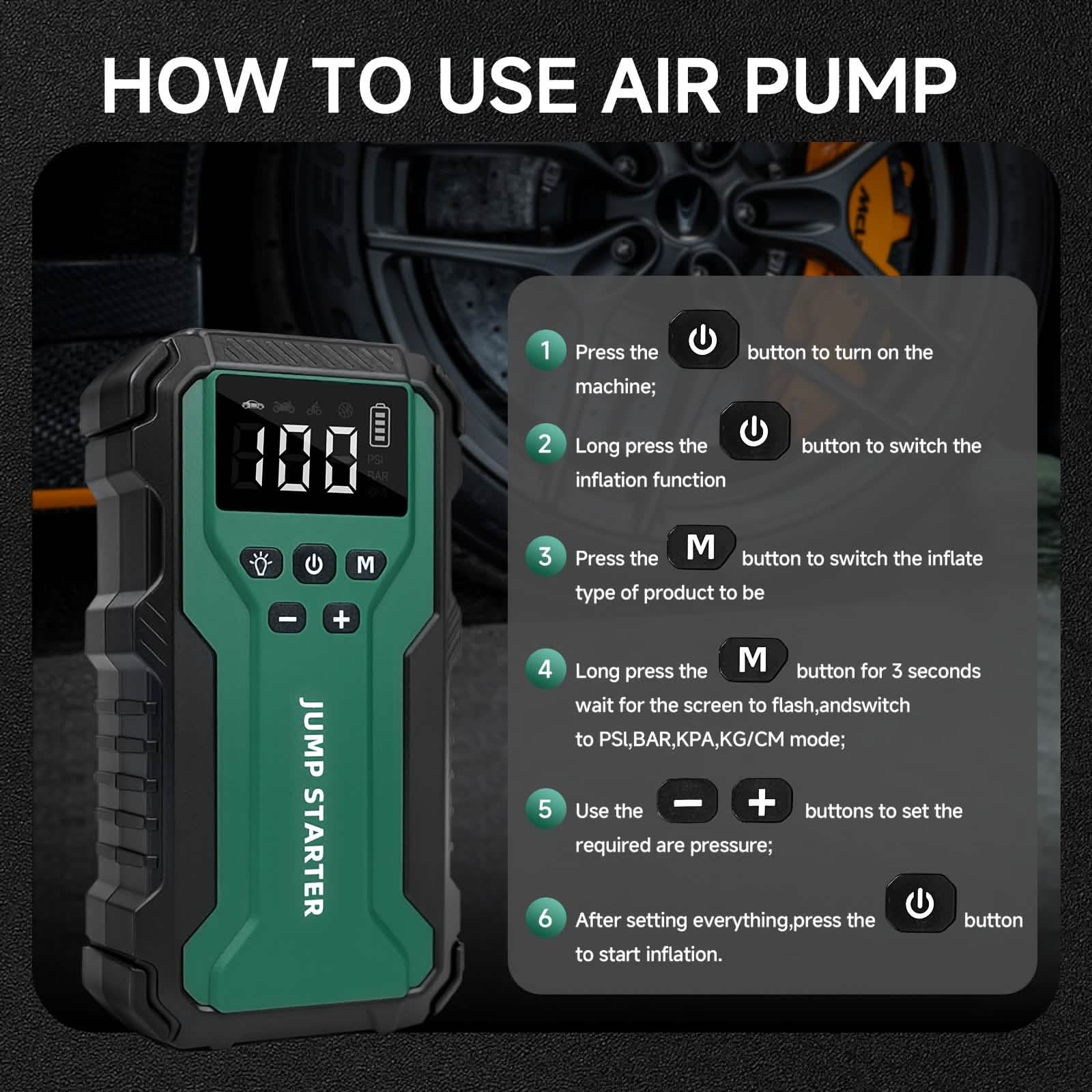 7-in-1 Emergency Car Power Supply Starter & Air Pump DailySale