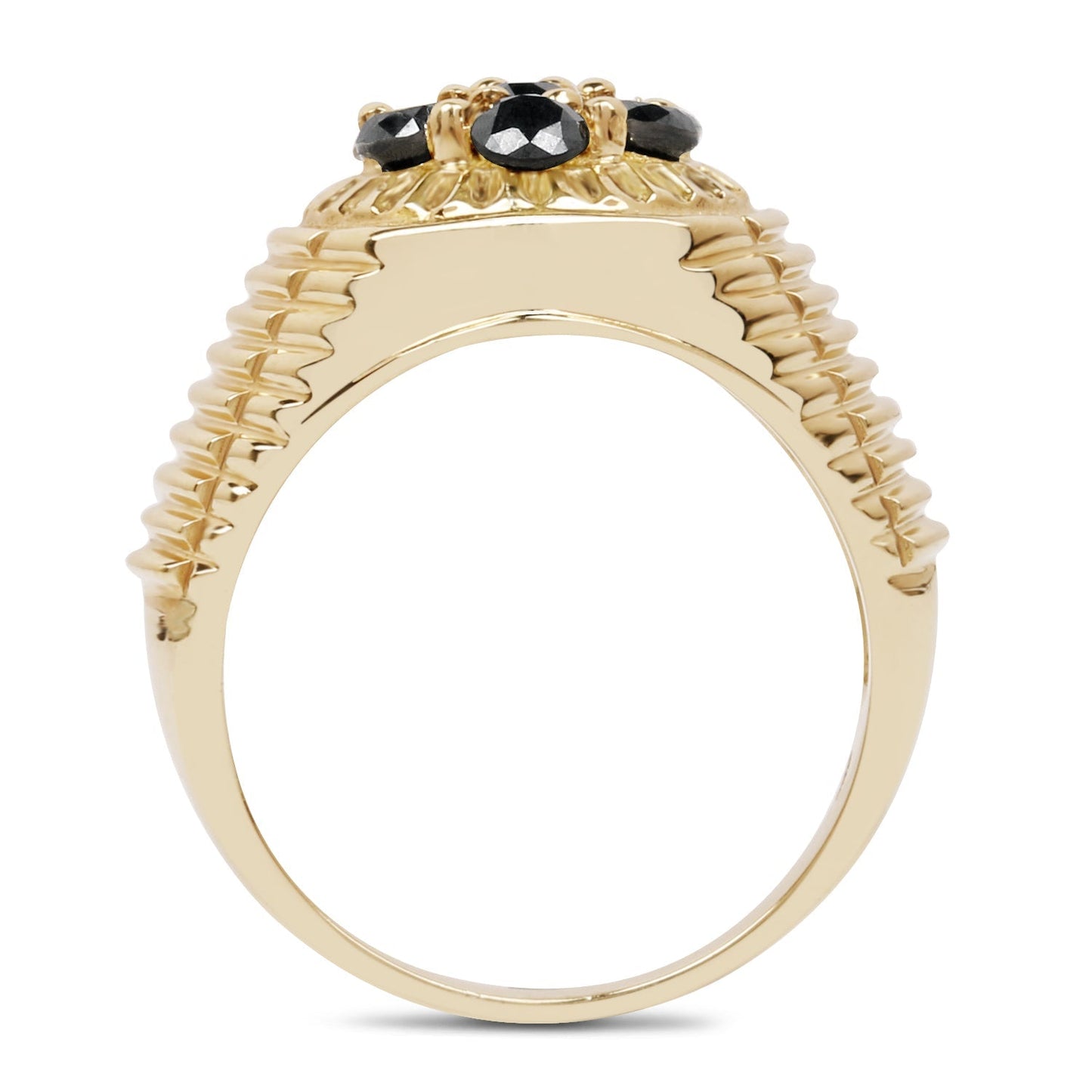 0.91 Carat Genuine Black Diamond .925 Sterling Silver Ring Bids.com