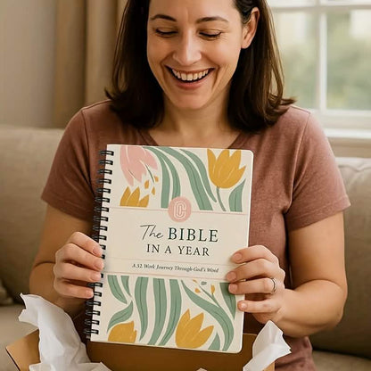 1-Year Bible Study Plan & Prayer Journal – Undated Spiral Bound DailySale