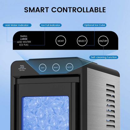 Portable Countertop Ice Maker – 8 Cubes/6 Min, Self-Cleaning DailySale