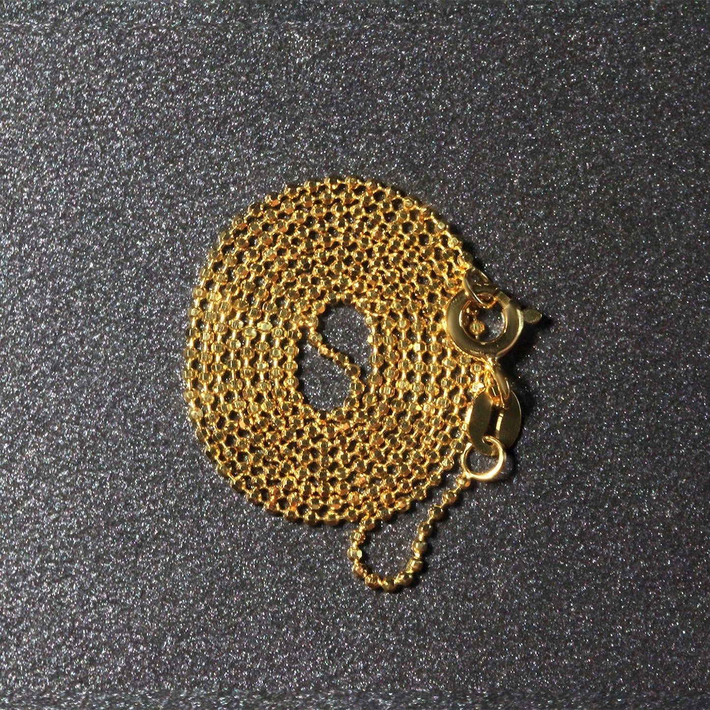 14k Yellow Gold Diamond-Cut Bead Chain 1.0mm Bids.com