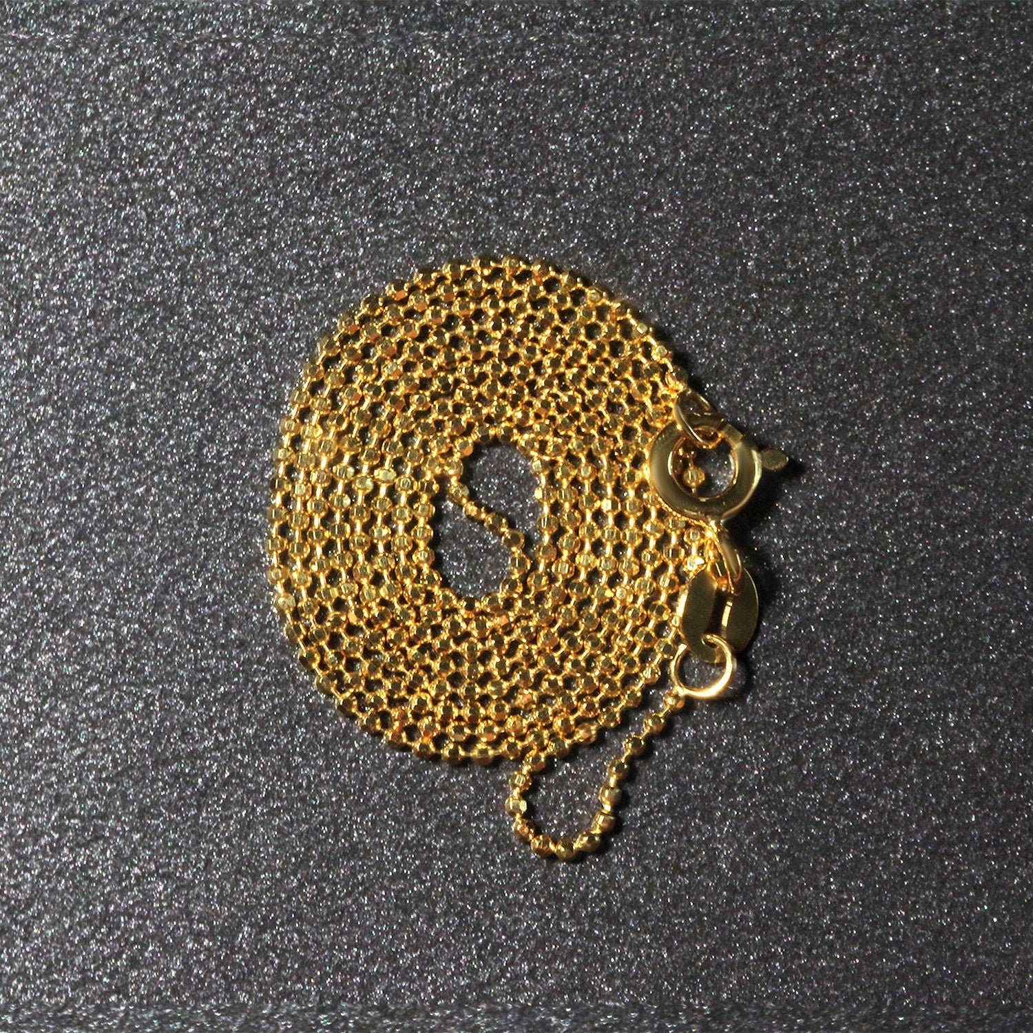14k Yellow Gold Diamond-Cut Bead Chain 1.0mm Bids.com