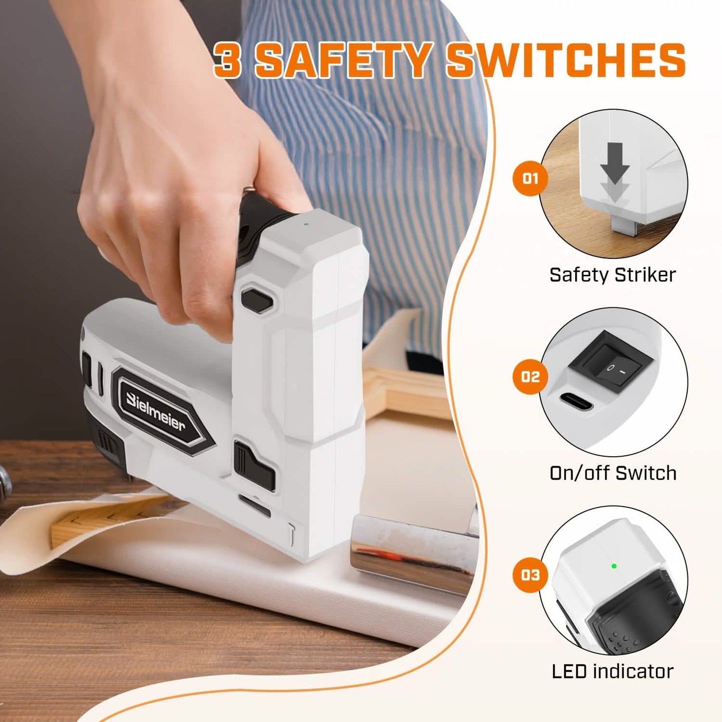 Bielmeier 20V Cordless 2-in-1 Stapler & Brad Nailer DailySale