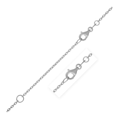 Extendable Cable Chain in 14k White Gold (1.5mm) Bids.com