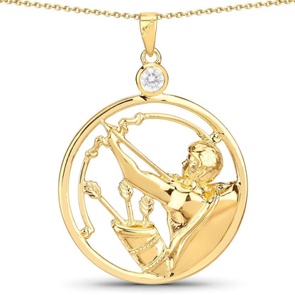 0.33 Carat Genuine White Zircon .925 Sterling Silver Pendant Bids.com