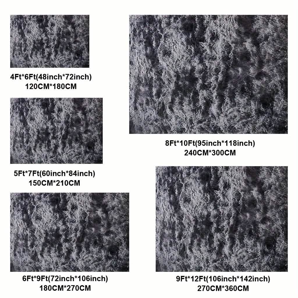 Light Gray Shaggy Area Rug – Soft Plush Indoor Carpet DailySale
