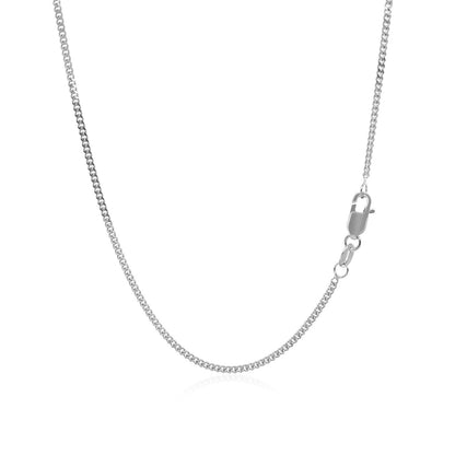 14k White Gold Gourmette Chain 1.5mm Bids.com