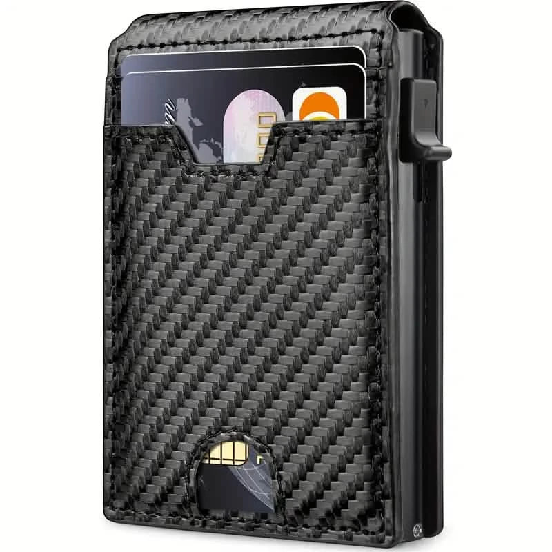 Minimalist Carbon Fiber Wallet for Men – Slim Bifold with Money Clip & RFID Protection DailySale