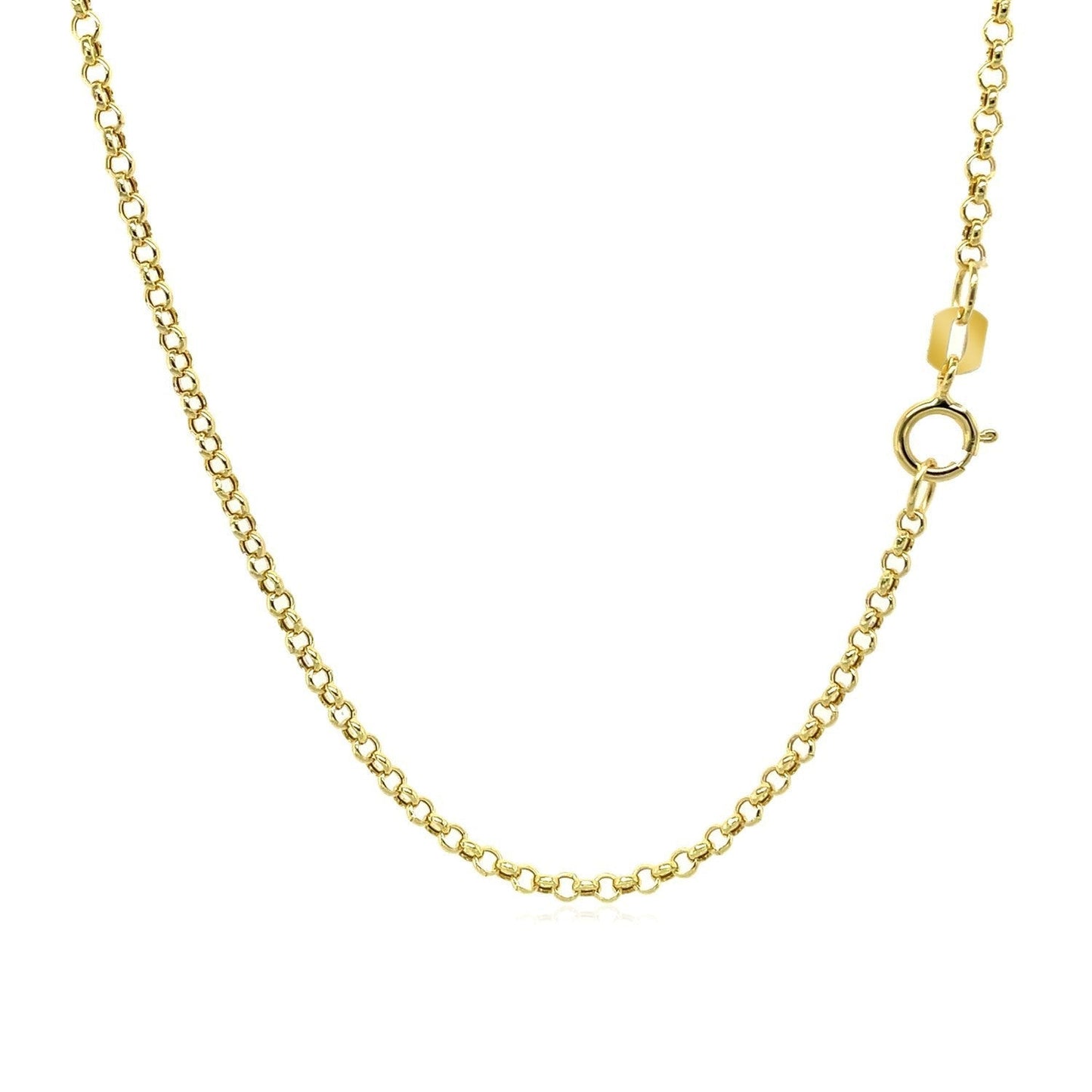 14k Yellow Gold Rolo Chain 1.9mm Bids.com