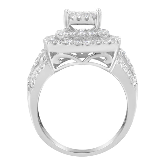 14KT White Gold Diamond Cocktail Ring (1 1/2 cttw, H-I Color, SI2-I1 Clarity) Bids.com