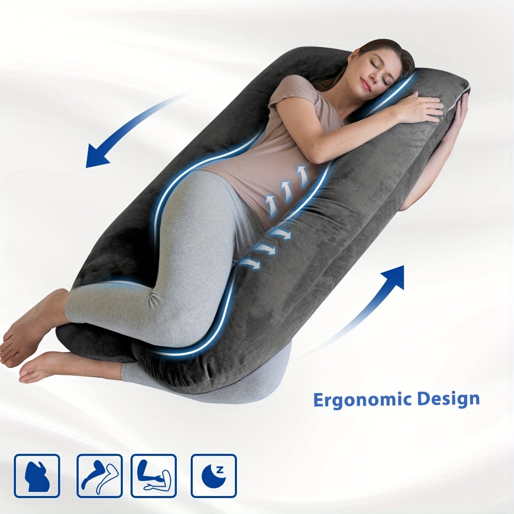 U-Shaped Maternity Pillow – Full Body Support DailySale
