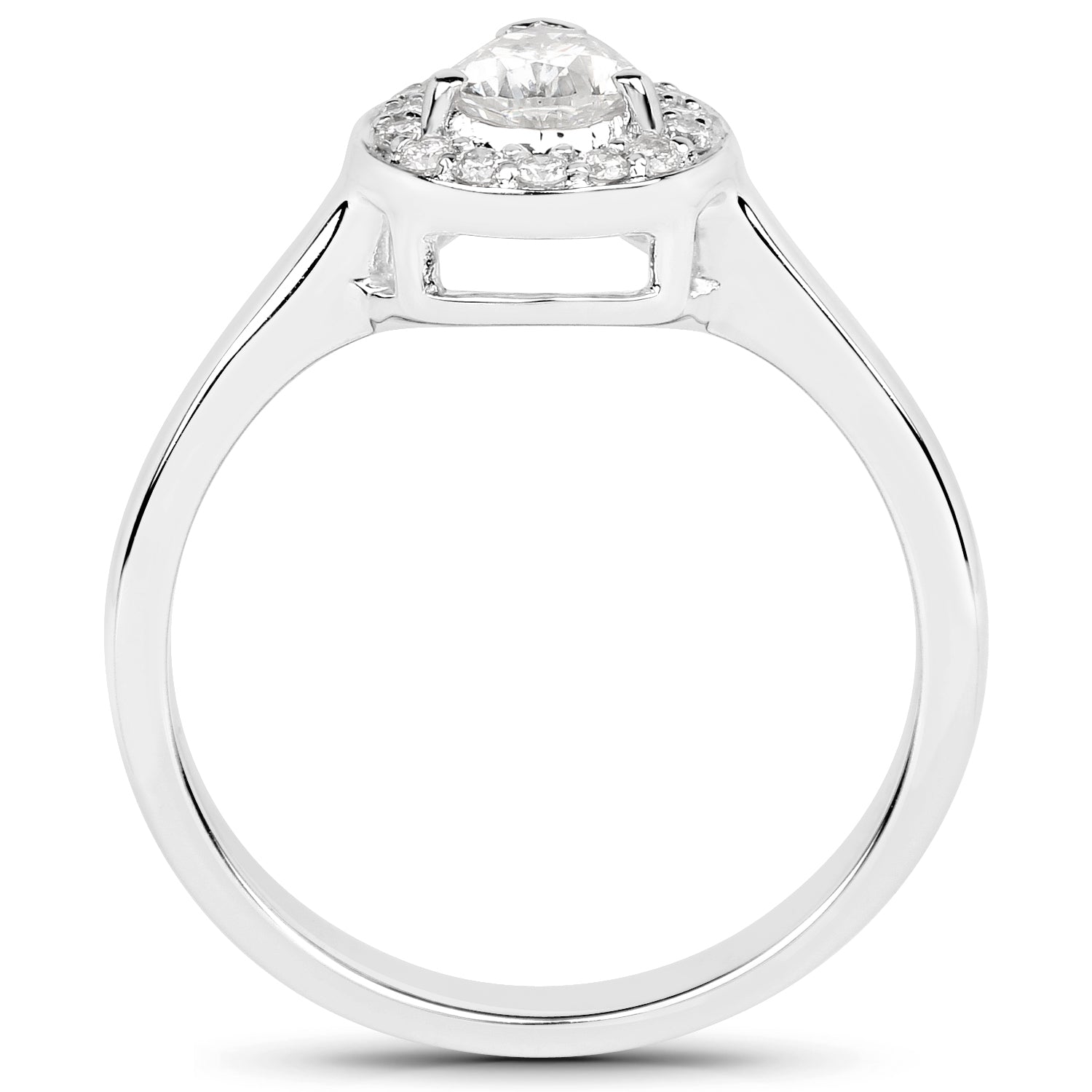 14K White Gold 0.63 Carat Genuine White Diamond Ring Bids.com