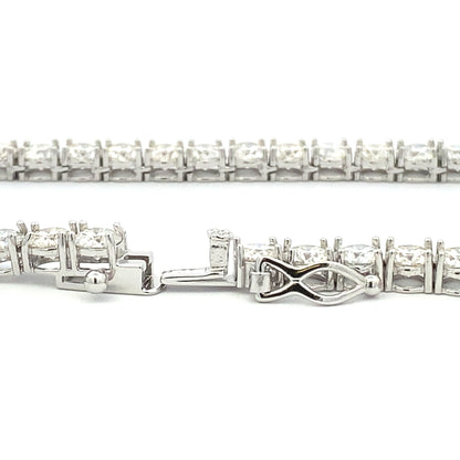 45.00ct Moissanite Tennis Necklace Sterling Silver Bids.com