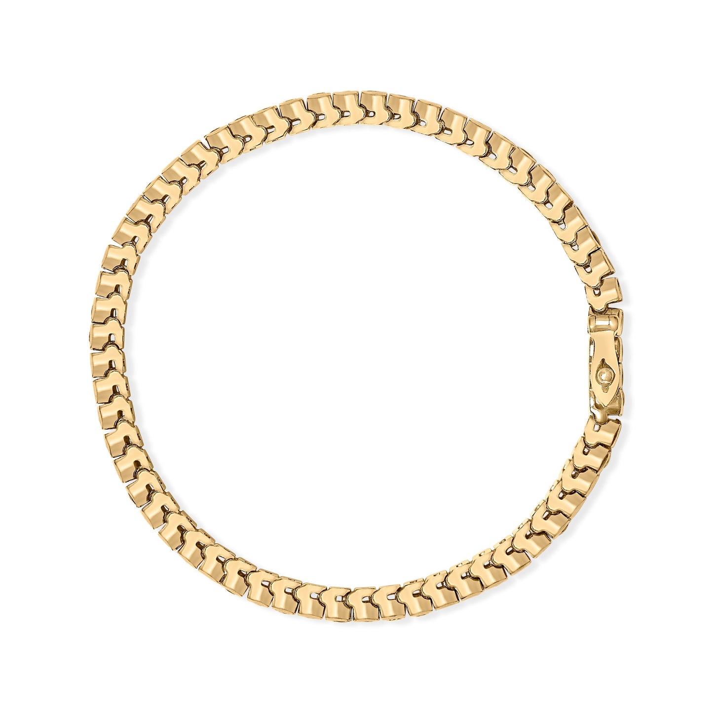 14K Yellow Gold 1 3/4 Cttw Diamond and 5.0 Cttw Blue Sapphire Bezel Set Tennis Bracelet (G-H Color, SI1-SI2 Clarity) - 7" Inches Bids.com