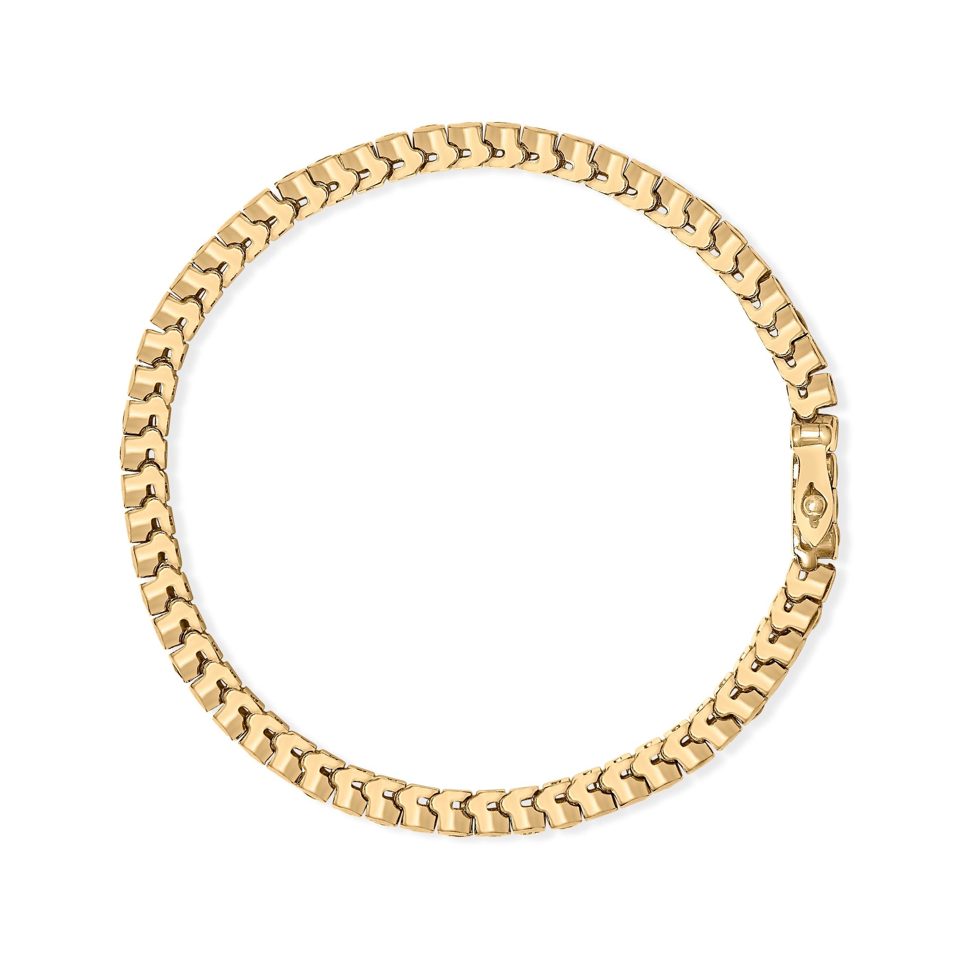 14K Yellow Gold 1 3/4 Cttw Diamond and 5.0 Cttw Blue Sapphire Bezel Set Tennis Bracelet (G-H Color, SI1-SI2 Clarity) - 7" Inches Bids.com