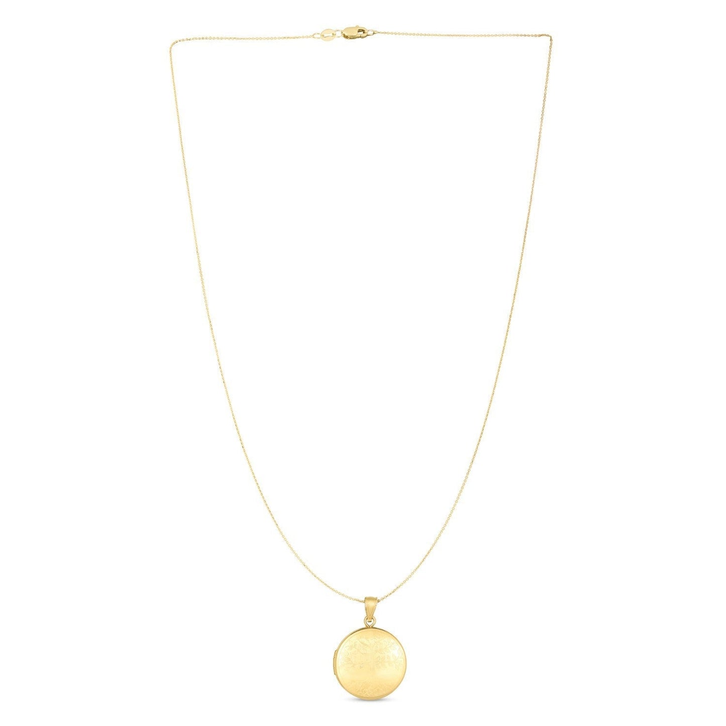 14k Yellow Gold Tree of Life Locket Necklace Bids.com