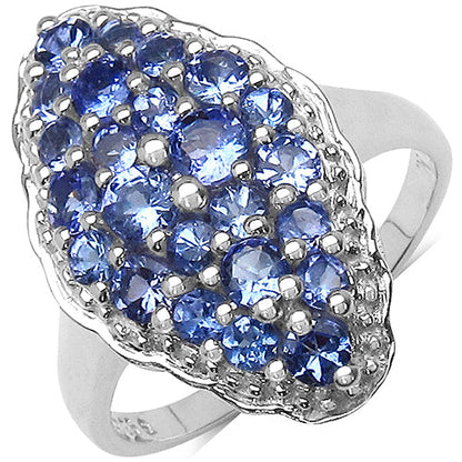 1.25 Carat Genuine Tanzanite .925 Sterling Silver Ring Bids.com