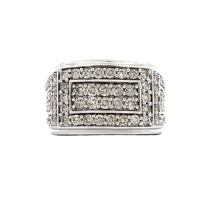 Natural 2.04ct Diamond Mens Ring 10KT White Gold Bids.com