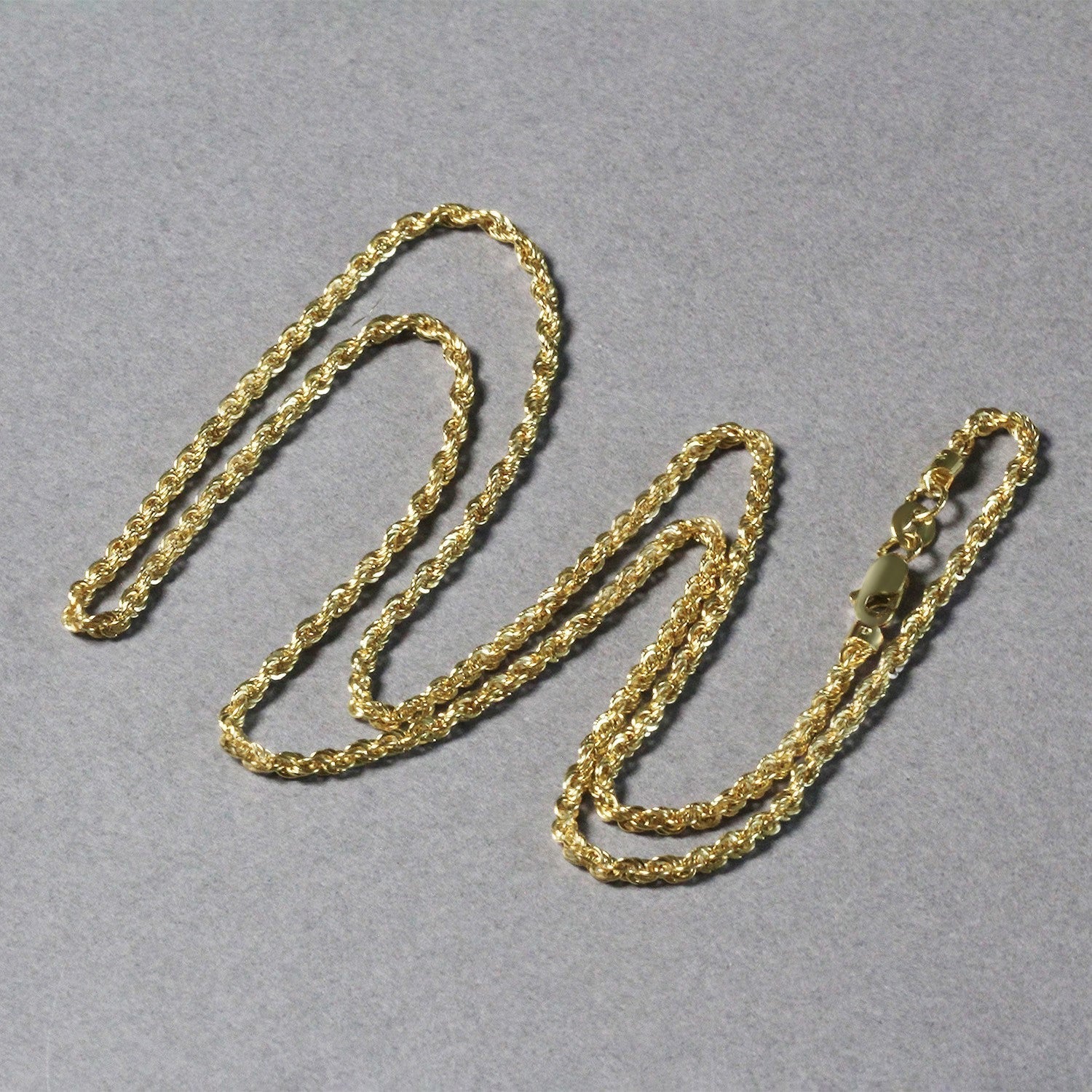 2.0mm 14k Yellow Gold Light Rope Chain Bids.com