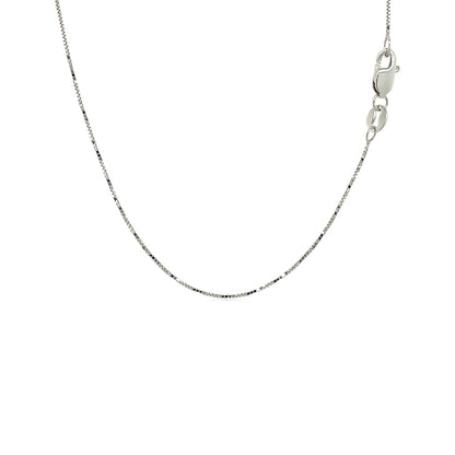 18k White Gold Box Chain 0.6mm Bids.com