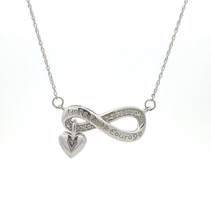 Natural .04ct Diamond Fashion Pendants Sterling Silver Bids.com