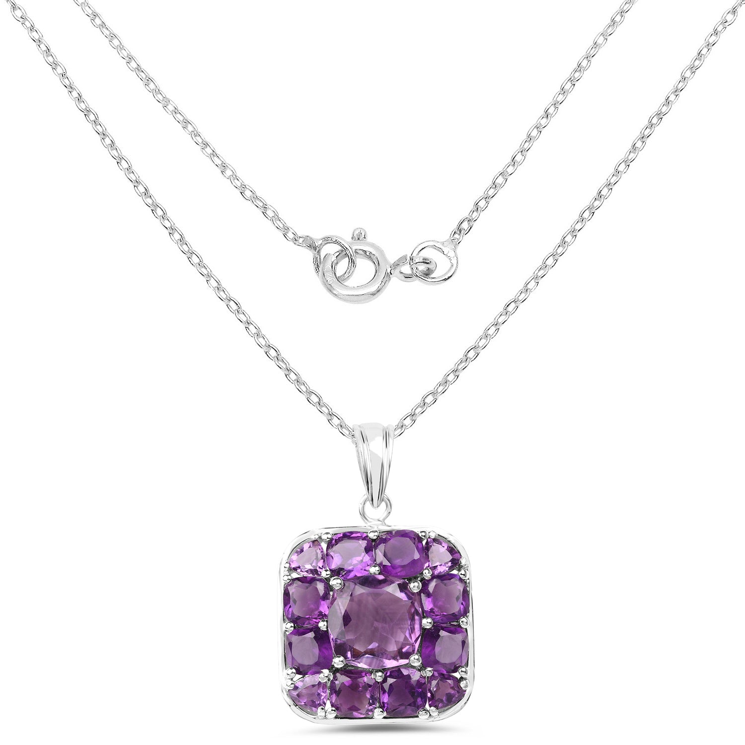8.20 Carat Genuine Amethyst .925 Sterling Silver Pendant Bids.com