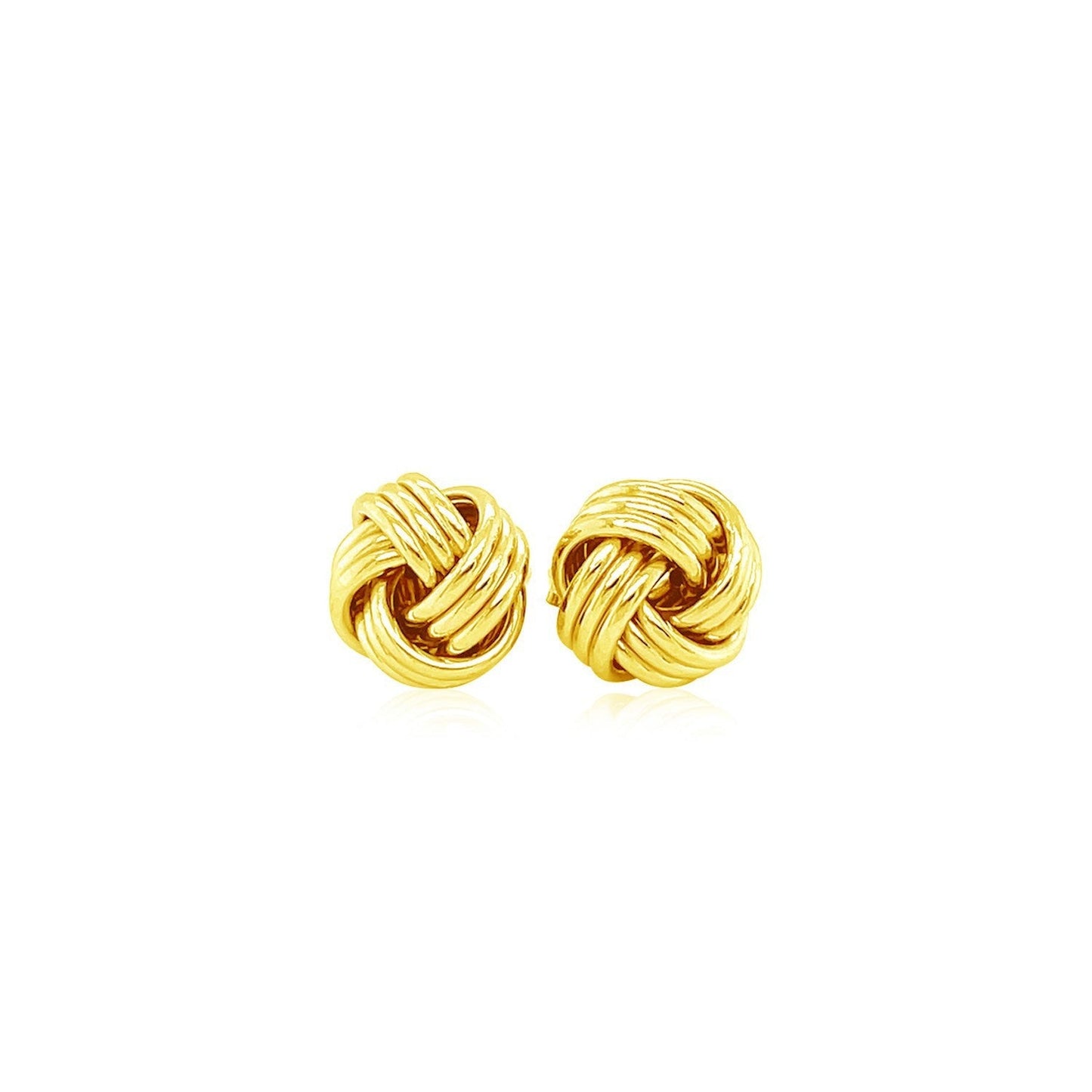 Love Knot Post Earrings in 14k Yellow Gold Bids.com