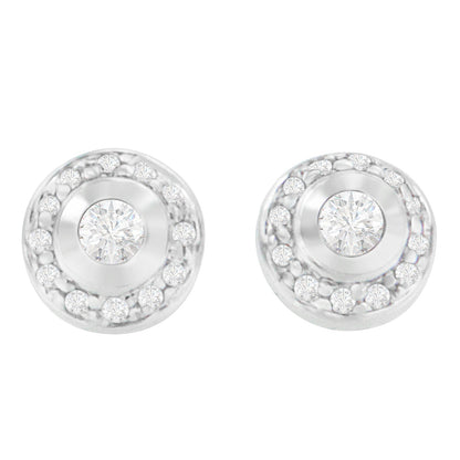 14K White Gold 1/3 cttw Round Cut Diamond Earrings (H-I, SI2-I1) Bids.com