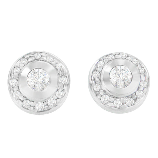 14K White Gold 1/3 cttw Round Cut Diamond Earrings (H-I, SI2-I1) Bids.com