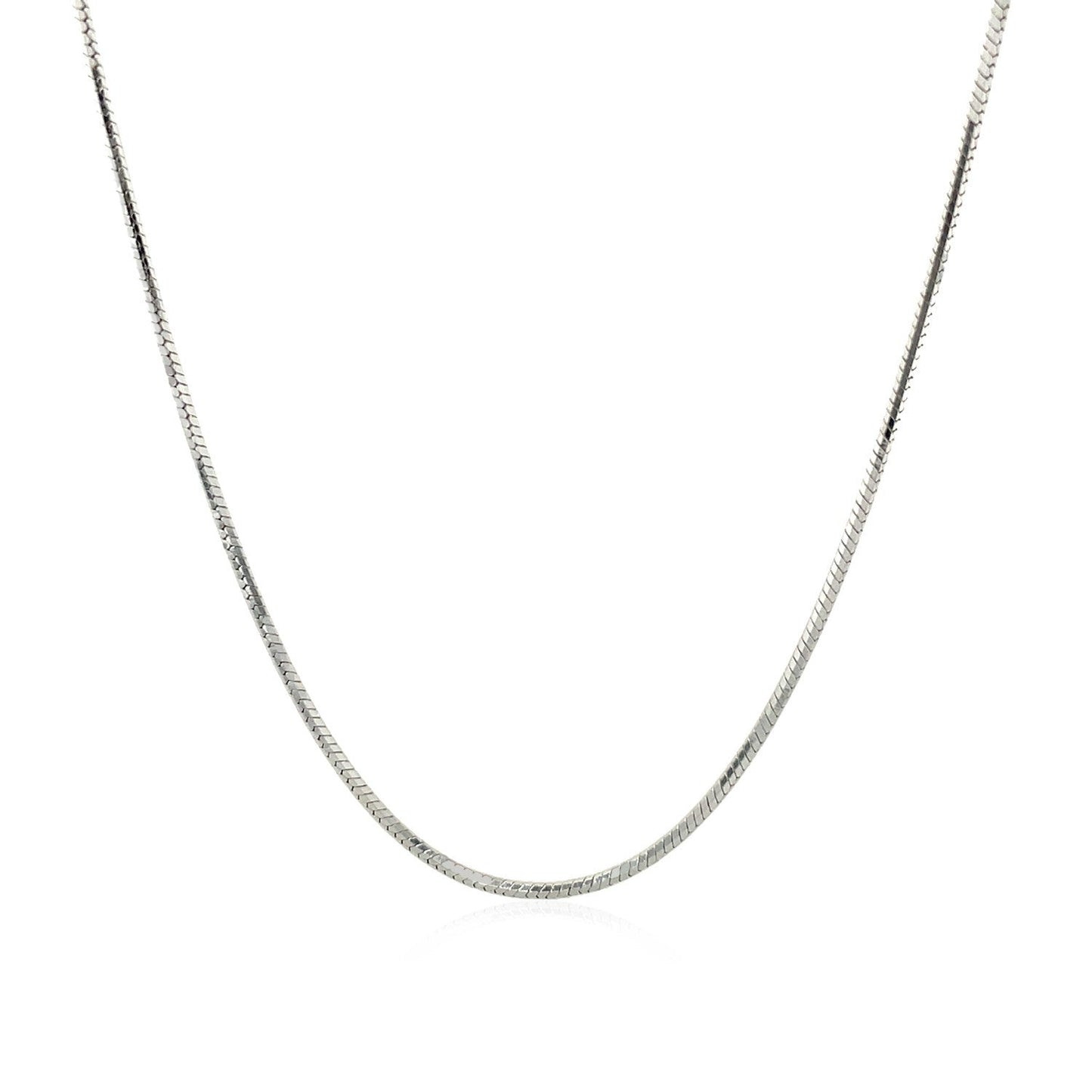 Sterling Silver Rhodium Plated Octagonal Snake Chain 1.1mm Bids.com