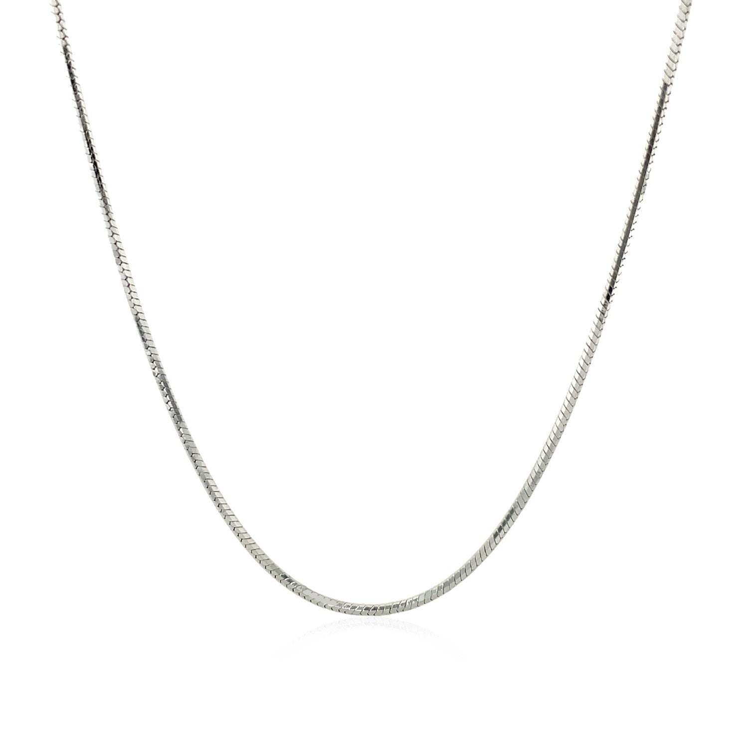 Sterling Silver Rhodium Plated Octagonal Snake Chain 1.1mm Bids.com