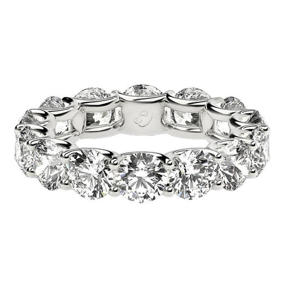 Round Cut Lab Grown Diamond Eternity Ring in 14k White Gold (6 cttw FG/VS2) Bids.com