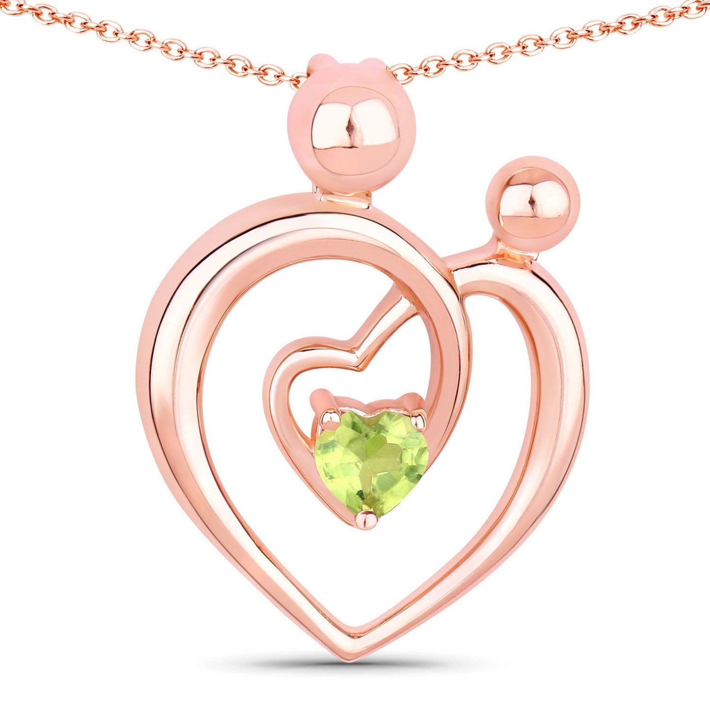 0.25 Carat Genuine Peridot .925 Sterling Silver Pendant Bids.com