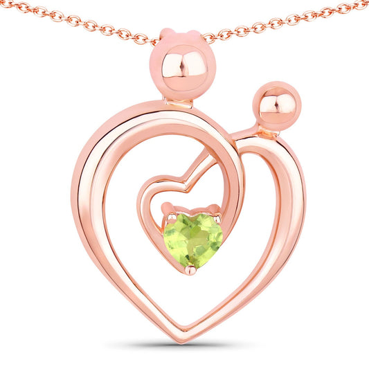 0.25 Carat Genuine Peridot .925 Sterling Silver Pendant Bids.com