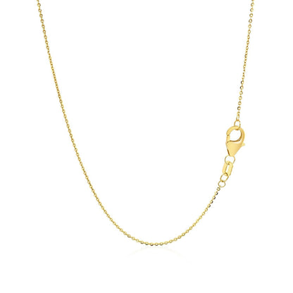 14k Yellow Gold Chain Necklace with Sliding Puffed Heart Charm Bids.com