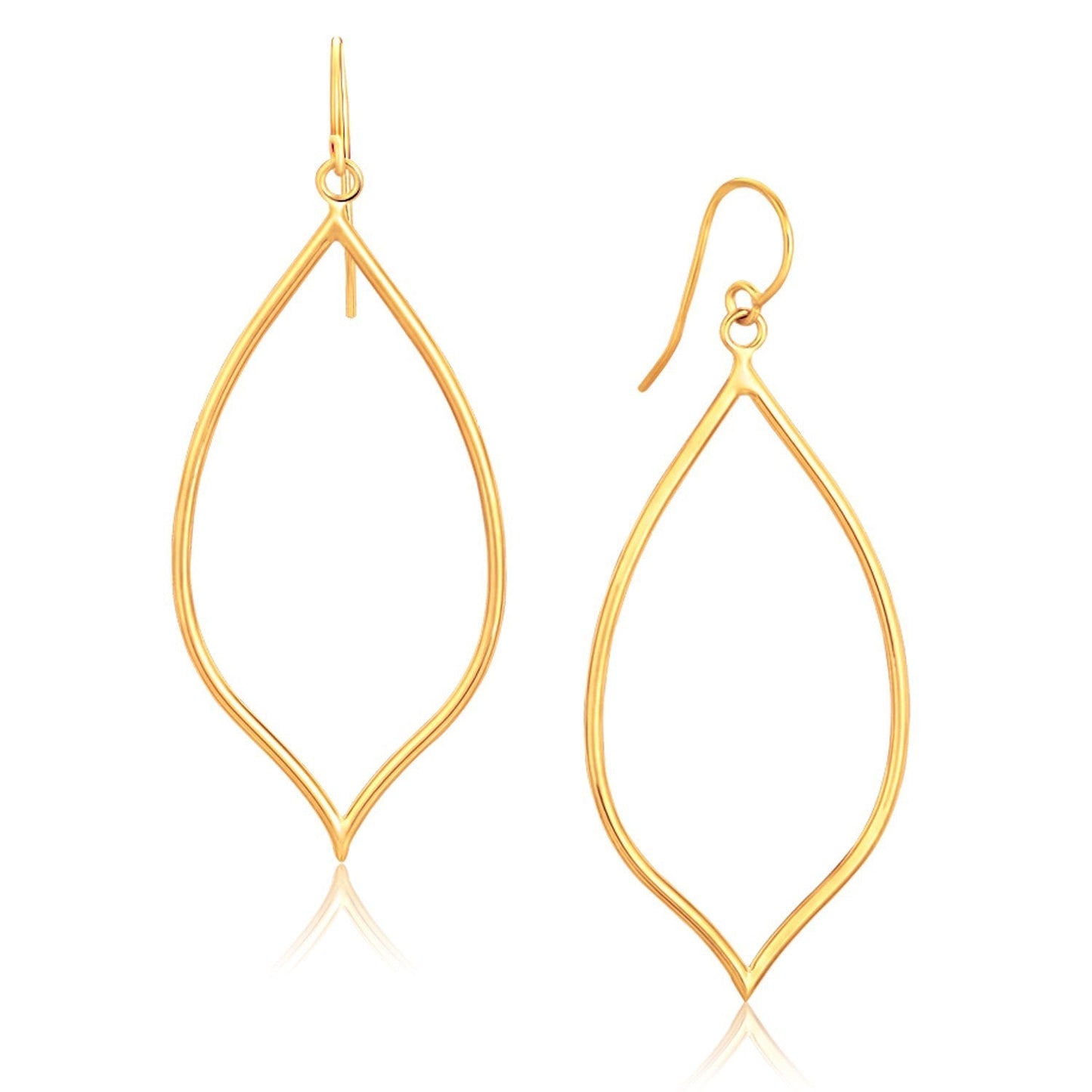 14k Yellow Gold Marquise Style Polished Earrings Bids.com