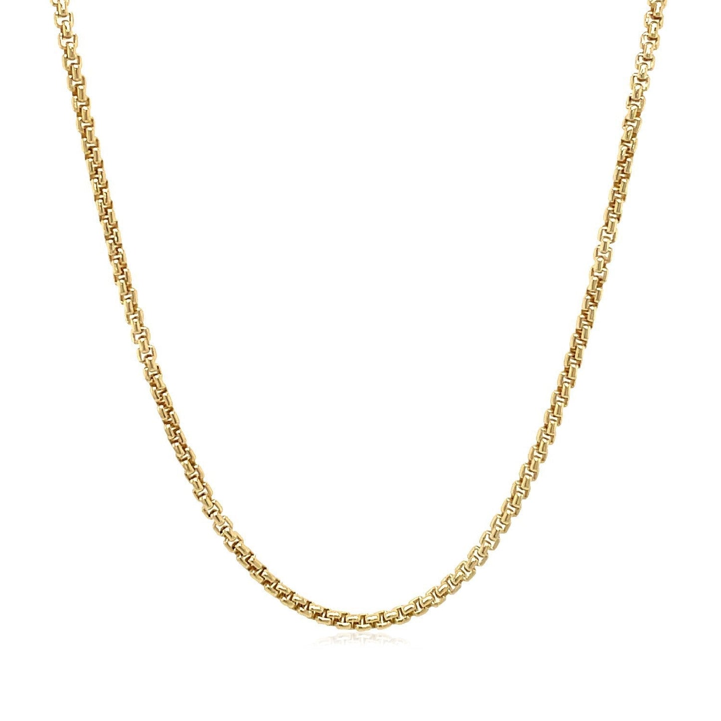 14k Yellow Gold Solid Round Box Chain 1.6 mm Bids.com