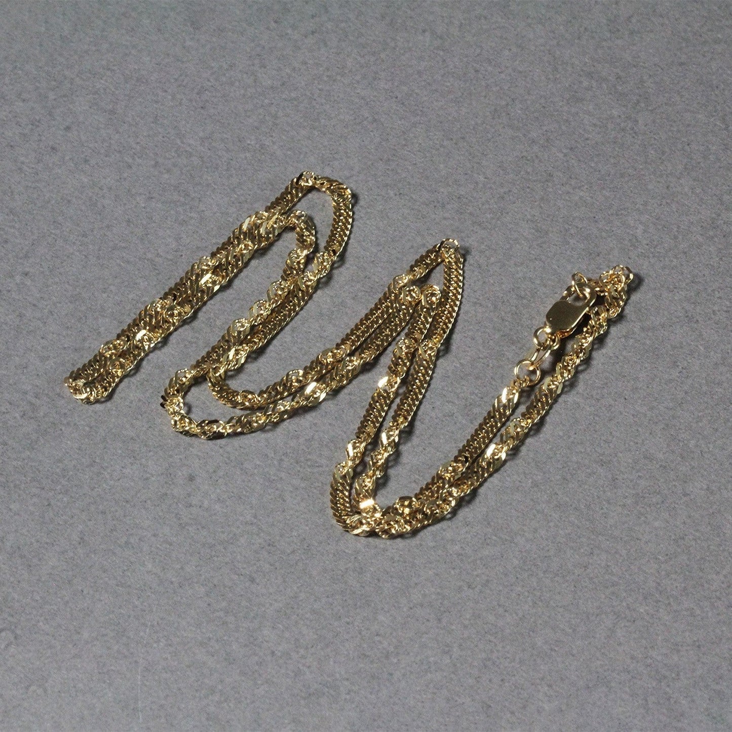 2.1mm 14k Yellow Gold Singapore Chain Bids.com