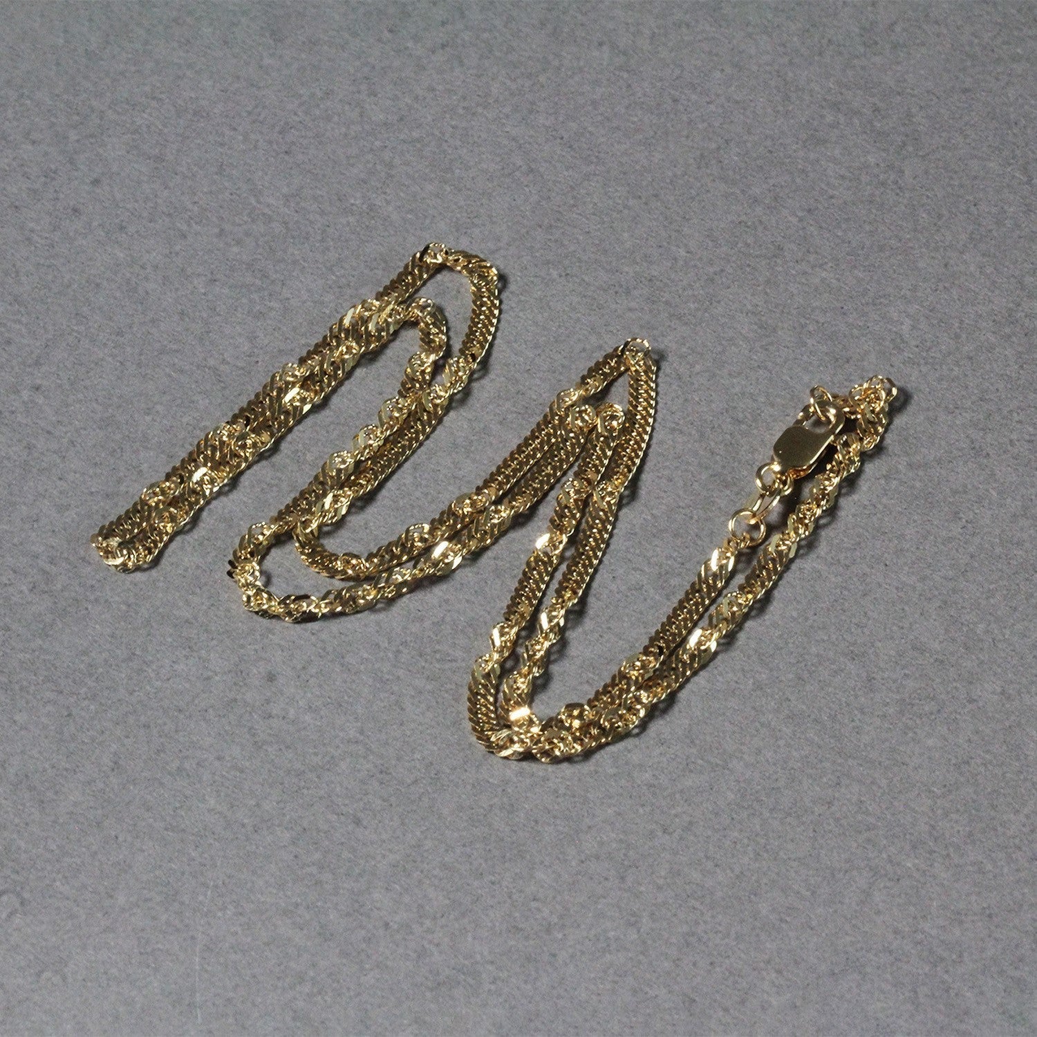 2.1mm 14k Yellow Gold Singapore Chain Bids.com