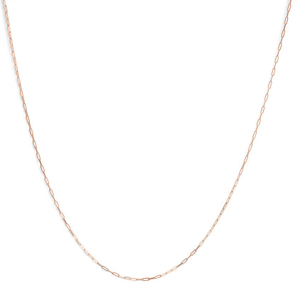 Unisex Solid 14K Yellow Gold 1.5mm Paperclip Chain Necklace - 18 Inches Bids.com