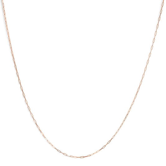 Unisex Solid 14K Yellow Gold 1.5mm Paperclip Chain Necklace - 18 Inches Bids.com