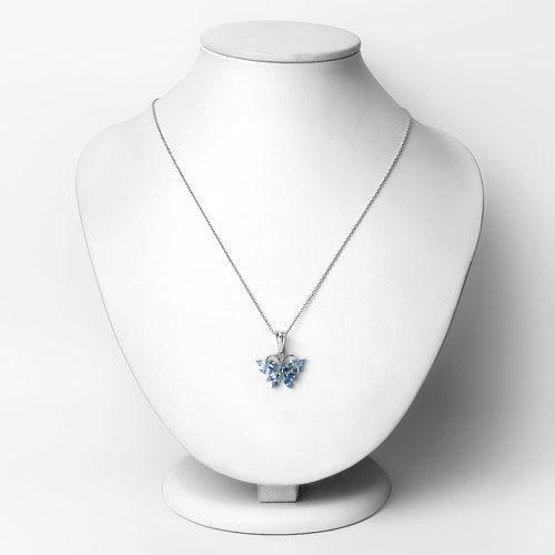 1.76 Carat Genuine Swiss Blue Topaz .925 Sterling Silver Pendant Bids.com